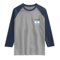 Argentina 3rd Star Vintage Argentine Football Crest Raglan Shirt
