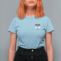 Argentina 3rd Star Vintage Argentine Football Crest T Shirt For Women