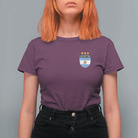 Argentina 3rd Star Vintage Argentine Football Crest T Shirt For Women