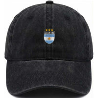 Argentina 3rd Star Vintage Argentine Football Crest Washed Cotton Baseball Cap