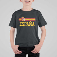 Espana Pride Vintage Spain Coat of Arms Patriotic Spainish Flag T Shirt For Kid