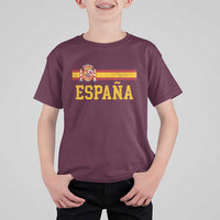 Espana Pride Vintage Spain Coat of Arms Patriotic Spainish Flag T Shirt For Kid