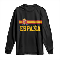 Espana Pride Vintage Spain Coat of Arms Patriotic Spainish Flag Long Sleeve Shirt
