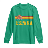 Espana Pride Vintage Spain Coat of Arms Patriotic Spainish Flag Long Sleeve Shirt