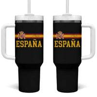 Espana Pride Vintage Spain Coat of Arms Patriotic Spainish Flag Tumbler With Handle