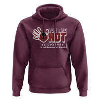 Native American Women Hoodie You Are Not Forgotten Stop MMIW Red Hand