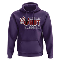 Native American Women Hoodie You Are Not Forgotten Stop MMIW Red Hand
