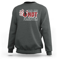 Native American Women Sweatshirt You Are Not Forgotten Stop MMIW Red Hand - Wonder Print Shop