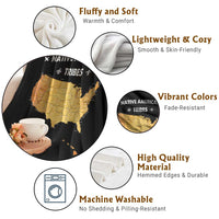 Native American Tribes Throw Blanket Vintage Native American Map US History - Wonder Print Shop