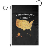 Native American Tribes Garden Flag Vintage Native American Map US History - Wonder Print Shop