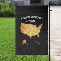 Native American Tribes Garden Flag Vintage Native American Map US History - Wonder Print Shop