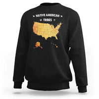 Native American Tribes Sweatshirt Vintage Native American Map US History - Wonder Print Shop