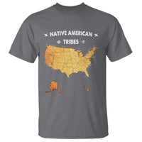 Native American Tribes T Shirt Vintage Native American Map US History - Wonder Print Shop
