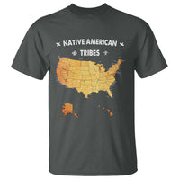 Native American Tribes T Shirt Vintage Native American Map US History - Wonder Print Shop
