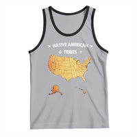 Native American Tribes Tank Top Vintage Native American Map US History - Wonder Print Shop