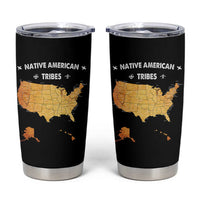 Native American Tribes Tumbler Cup Vintage Native American Map US History - Wonder Print Shop