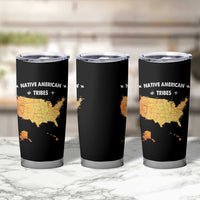 Native American Tribes Tumbler Cup Vintage Native American Map US History - Wonder Print Shop
