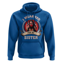 Native American Women Hoodie I Wear Red For My Sister Stop MMIW Hand