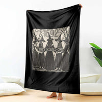 1692 They Missed One Throw Blanket Halloween Feminist Witch Trials - Wonder Print Shop
