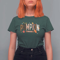 Pumpkin Season T Shirt For Women Fall Autumn Harvest Season Thanksgiving - Wonder Print Shop