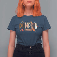 Pumpkin Season T Shirt For Women Fall Autumn Harvest Season Thanksgiving - Wonder Print Shop