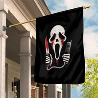 Funny Halloween Scary Face Ghost Garden Flag Horror Slasher Bloody Knife - Wonder Print Shop