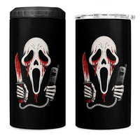 Funny Halloween Scary Face Ghost 4 in 1 Can Cooler Tumbler Horror Slasher Bloody Knife - Wonder Print Shop