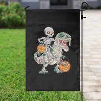 Funny Skeleton Riding Mummy Dinosaur Halloween Garden Flag - Wonder Print Shop