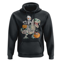 Funny Skeleton Riding Mummy Dinosaur Halloween Hoodie - Wonder Print Shop