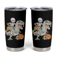 Funny Skeleton Riding Mummy Dinosaur Halloween Tumbler Cup - Wonder Print Shop