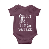 Funny I Got Your Back Baby Onesie Halloween Skeleton Skull - Wonder Print Shop