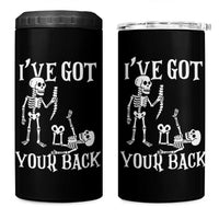 Funny I Got Your Back 4 in 1 Can Cooler Tumbler Halloween Skeleton Skull - Wonder Print Shop