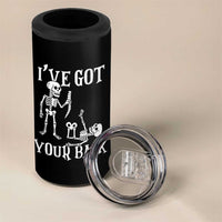 Funny I Got Your Back 4 in 1 Can Cooler Tumbler Halloween Skeleton Skull - Wonder Print Shop