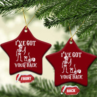 Funny I Got Your Back Ceramic Ornament Halloween Skeleton Skull - Wonder Print Shop