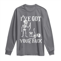 Funny I Got Your Back Long Sleeve Shirt Halloween Skeleton Skull - Wonder Print Shop