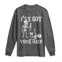 Funny I Got Your Back Long Sleeve Shirt Halloween Skeleton Skull - Wonder Print Shop