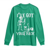 Funny I Got Your Back Long Sleeve Shirt Halloween Skeleton Skull - Wonder Print Shop