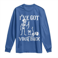 Funny I Got Your Back Long Sleeve Shirt Halloween Skeleton Skull - Wonder Print Shop