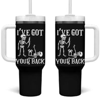 Funny I Got Your Back Tumbler With Handle Halloween Skeleton Skull - Wonder Print Shop