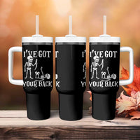 Funny I Got Your Back Tumbler With Handle Halloween Skeleton Skull - Wonder Print Shop
