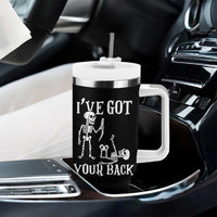 Funny I Got Your Back Tumbler With Handle Halloween Skeleton Skull - Wonder Print Shop