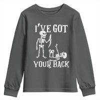Funny I Got Your Back Youth Sweatshirt Halloween Skeleton Skull - Wonder Print Shop