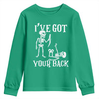 Funny I Got Your Back Youth Sweatshirt Halloween Skeleton Skull - Wonder Print Shop