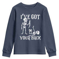 Funny I Got Your Back Youth Sweatshirt Halloween Skeleton Skull - Wonder Print Shop
