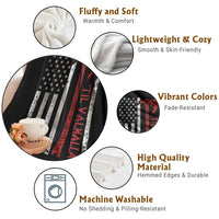 Viking Til Valhalla Throw Blanket Norse Mythology Axe USA Flag - Wonder Print Shop