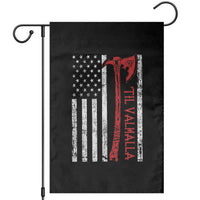 Viking Til Valhalla Garden Flag Norse Mythology Axe USA Flag - Wonder Print Shop