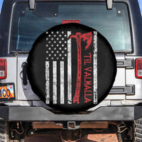 Viking Til Valhalla Spare Tire Cover Norse Mythology Axe USA Flag - Wonder Print Shop