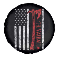 Viking Til Valhalla Spare Tire Cover Norse Mythology Axe USA Flag - Wonder Print Shop