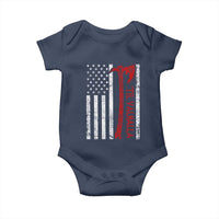 Viking Til Valhalla Baby Onesie Norse Mythology Axe USA Flag - Wonder Print Shop