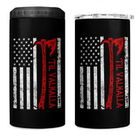 Viking Til Valhalla 4 in 1 Can Cooler Tumbler Norse Mythology Axe USA Flag - Wonder Print Shop